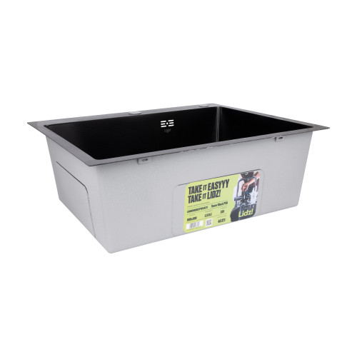 Lidz Handmade H6050HB Мийка для кухні інтегрована Decor Black PVD Honeycomb 2,5/0,5 мм LDH6050BDECPVD48371