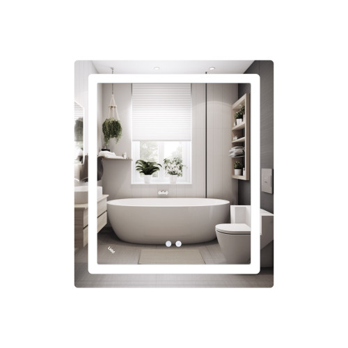 Дзеркало Lidz Kubis (KU2) 700х800 з LED-підсвічуванням Touch, з антизапітнінням, з диммером, рег. яскравості LD78LF904708048447