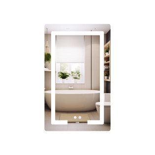 Дзеркало Lidz Kubis (KU2) 500х800 з LED-підсвічуванням Touch, з антизапітнінням, з диммером, рег. яскравості LD78LF936508048448