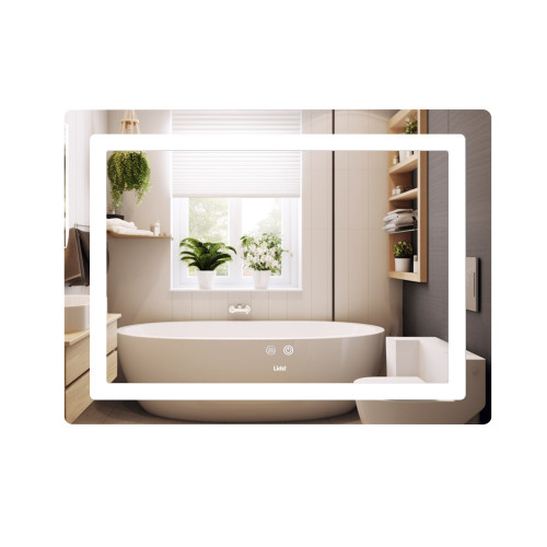 Дзеркало Lidz Kubis (KU2) 900х700 з LED-підсвічуванням Touch, з антизапітнінням, з диммером, рег. яскравості LD78LF904907048452