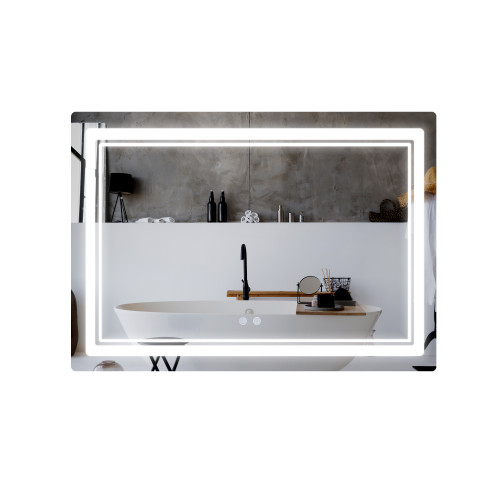 Дзеркало Qtap Cardinal (CA2) 1200х800 з LED-підсвічуванням Touch, з антизапотіванням, з диммером, рег. темп. кольори (3000-6500K) QT0478C1208048454