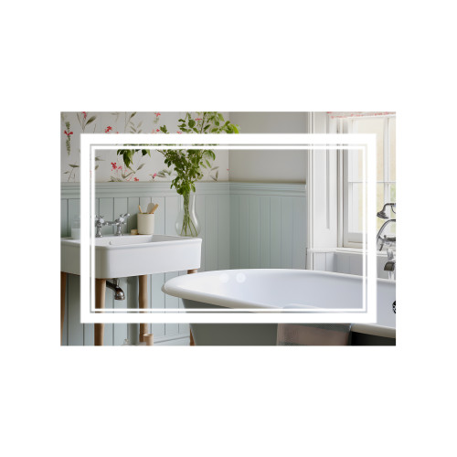 Дзеркало Qtap Cardinal (CA1) 800х600 з LED-підсвічуванням Touch, з антизапотіванням, з димером, рег. темп. кольори (3000-6500K) QT0478C8060