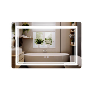 Дзеркало Qtap Cardinal (CA2) 800х600 з LED-підсвічуванням Touch, з антизапотіванням, з димером, рег. темп. кольори (3000-6500K) QT0478C806048457