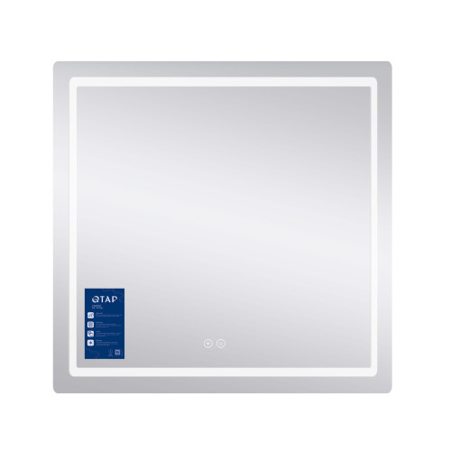 Дзеркало Qtap Mideya (MI2) 700х800 з LED-підсвічуванням Touch, з антизапітнінням, диммером, рег. яскравості QT2078DCF7080