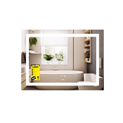 Дзеркало Lidz Kubis (KU1) 700х500 з LED-підсвічуванням Touch, з антизапотіванням, з диммером, рег. яскравості LD78LF90448485