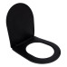 Сидіння для унітазу Qtap (Robin 490) 425x363x50 мм, Matt Black, з мікроліфтом Slim Duroplast, Quick Release QTSC179MB48676