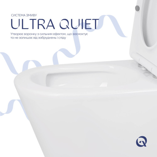 Унітаз для підлоги Qtap Swan Eco Ultra Quiet з сидінням Soft-close 640x360x835 мм QTSWA27W48748 White