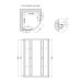 Душова кабіна Lidz Latwa SC90x90.SAT.LOW.DGR, скло темне тоноване 4 мм без піддону