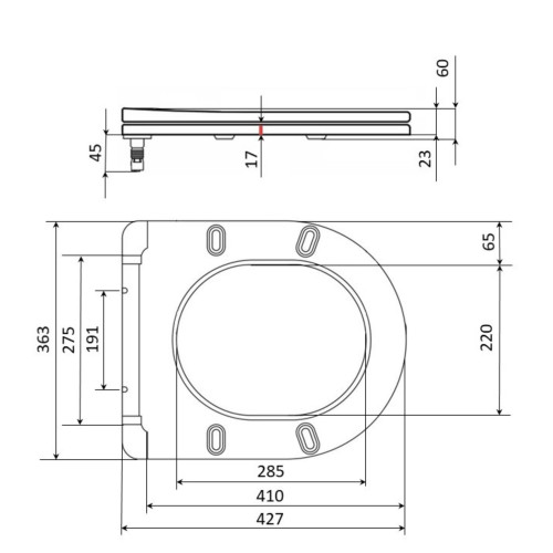 Qtap Сидіння для унітазу (Robin 490, Scorpio 490) 430x363x60 мм, White, з мікроліфтом, Slim Duroplast, MagLock QTSC179W48915
