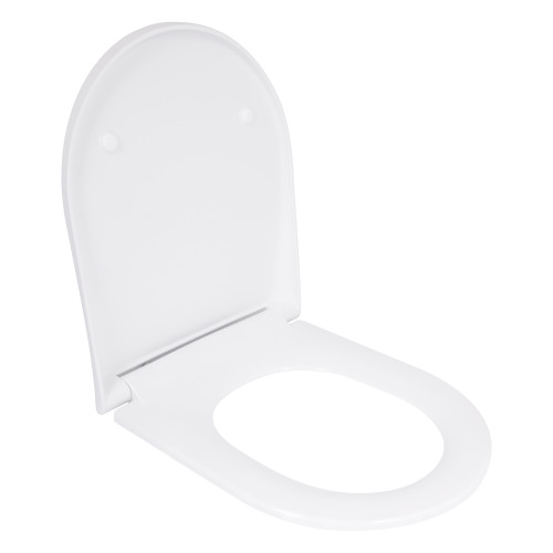Qtap Сидіння для унітазу (Robin 490, Scorpio 490) 430x363x60 мм, White, з мікроліфтом, Slim Duroplast, MagLock QTSC179W48915