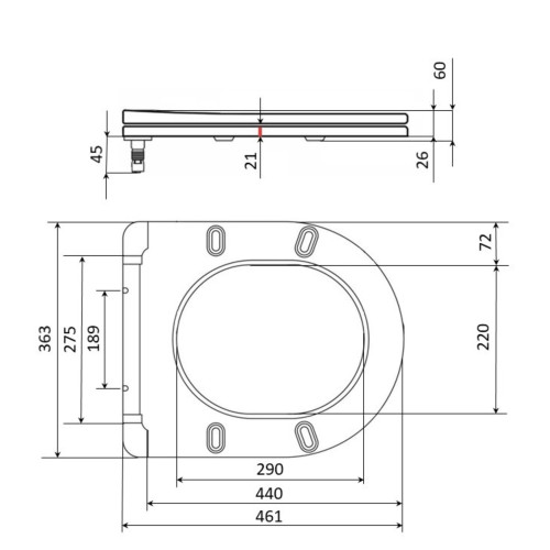 Qtap Сидіння для унітазу (Robin 520, Scorpio 520) 465x363x60 мм, White, з мікроліфтом, Slim Duroplast, MagLock QTSC179W48916