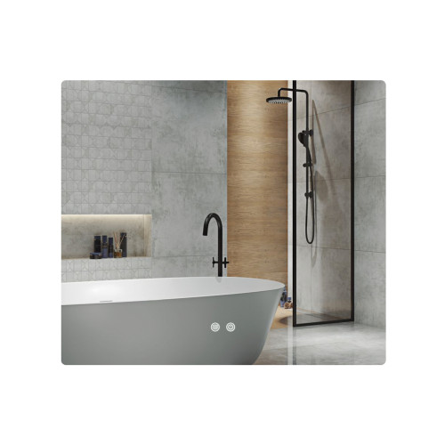 Дзеркало Qtap Taurus (TA2) 800×600 мм з LED-підсвічуванням Touch, з антизапотіванням, з димером, рег. темп. кольори (3000-6500K) QTTAU8006004895
