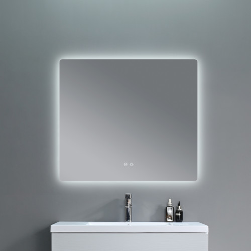 Дзеркало Qtap Taurus (TA2) 800×700 мм з LED-підсвічуванням Touch, з антизапотіванням, з димером, рег. темп. кольори (3000-6500K) QTTAU70070048955
