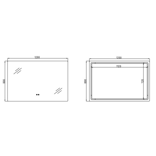 Дзеркало Qtap Taurus (TA2) 1200×800 мм з LED-підсвічуванням Touch, з антизапотіванням, з димером, рег. темп. кольори (3000-6500K) QTTAU120080048960
