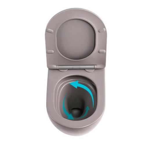 Унітаз підвісний Qtap Robin Ultra Quiet 520×365×340 мм, Stone grey, з сидінням Slim Duroplast / Soft-close / Quick Release QTROB26SG48996