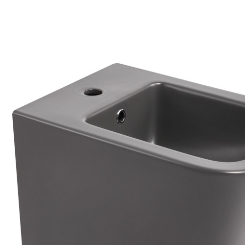 Комплект Qtap Tern Anthracite 3 в 1: унітаз підвісний Ultra Quiet + біде підвісне + накладна раковина QTTERAN49161
