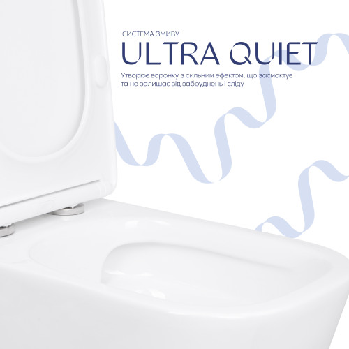 Унітаз підлоговий Qtap Stork Ultra Quiet 630×350×805 мм із сидінням Soft-close, White QTSTO27W49260