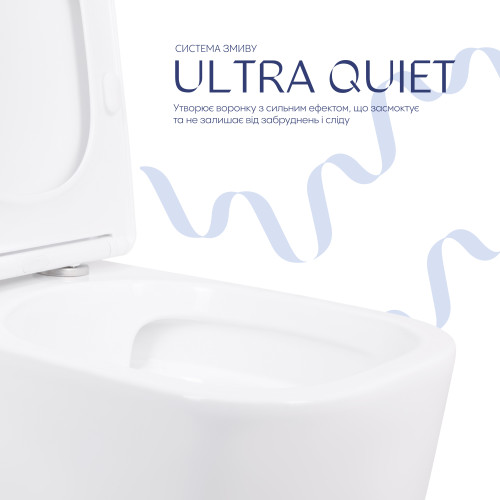 Унітаз підлоговий Qtap Aquarius Ultra Quiet 620×355×790 мм із сидінням Soft-close, White QTAQAW27W49262