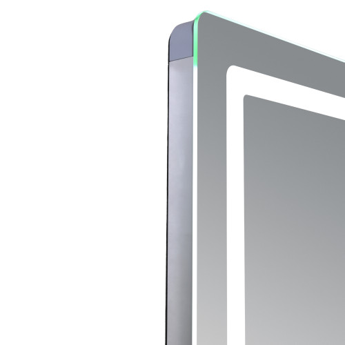 Дзеркало Qtap Mideya (MI2) 600х800 з годинником, з LED-підсвічуванням Touch, з антизапітнінням, диммером, рег. яскравості QTMID60080049627
