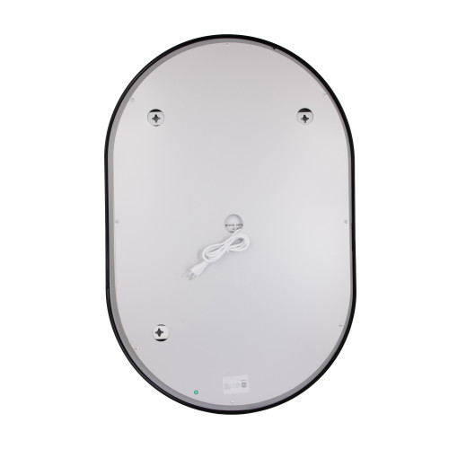Дзеркало Qtap Scorpio (SC1) з LED-підсвічуванням Touch, з антизапотіванням, з димером, рег. темп. кольори (3000-6500K) Black QTSC600900