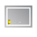 Дзеркало Lidz Kubis (KU2) 1000х800 з годинником, з LED-підсвічуванням Touch, з антизапітнінням, з диммером, рег. яскравості LDKU1000800CL49282