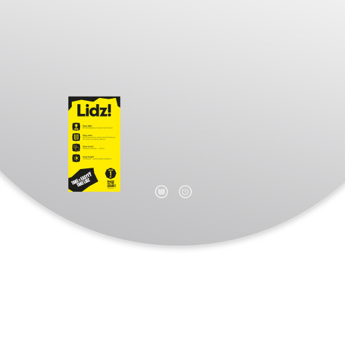 Дзеркало Lidz Astra R600 з LED-підсвічуванням Touch, з антизапотіванням, з димером, рег. яскравості LDASR60049289
