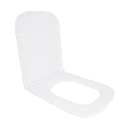 Сидіння для унітазу Qtap (Gemini 490) 428x344x37,5 мм, White, з мікроліфтом, Slim Duroplast, Quick Release QTSC179W49385
