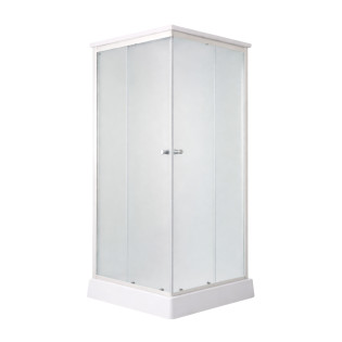 Душовий бокс Lidz Kubis SB90x90.SAT.LOW.FR, скло Frost 4 мм