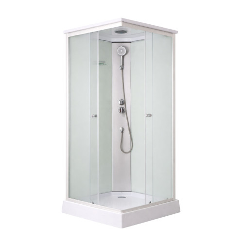 Душовий бокс Lidz Kubis SB90x90.SAT.LOW.FR, скло Frost 4 мм