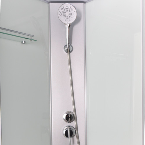 Душовий бокс Lidz Kubis SB90x90.SAT.LOW.FR, скло Frost 4 мм