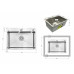 Мийка для кухні інтегрована Lidz Handmade H5843 Brushed Steel 3,0/1,0 мм LDH5843BRU49442
