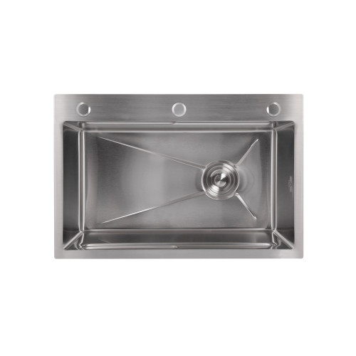 Мийка для кухні інтегрована Lidz Handmade H6845 Brushed Steel 3,0/1,0 мм LDH6845BRU49455