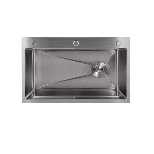 Мийка для кухні інтегрована Lidz Handmade H7545 Brushed Steel 3,0/1,0 мм LDH7545BRU49457