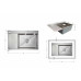 Мийка для кухні інтегрована Lidz Handmade Max 500 H7849L Brushed Steel, 3,0/1,0 мм, крило зліва, збільшена чаша LDH7849LBRU49463