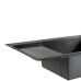 Мийка для кухні інтегрована Lidz Handmade Max 500 H7849BL Brushed Black PVD, 3,0/1,0 мм, крило зліва, збільшена чаша LDH7849ВLBRUBLM49465