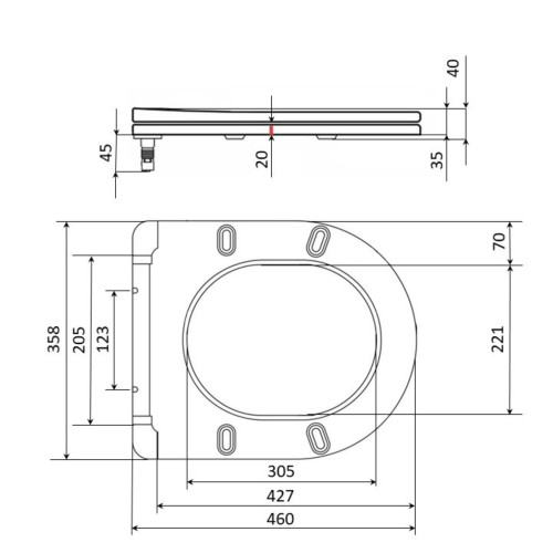 Сидіння для унітазу Qtap (Kolibri) 455×360×30 мм, White, з мікроліфтом Slim Duroplast, Quick Release QTST179W49488