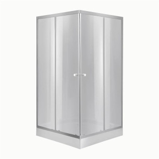 Lidz Набір: Душова кабіна Wawel SC90x90.SAT.LOW.DGR, квадратна, скло тоноване 4 мм + Душовий піддон Kapielka ST90x90x14