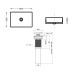 Раковина накладна Qtap Tern 610x350x135 мм, Stone grey, прямокутна, з донним клапаном QTTER188SG49789
