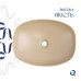 Раковина накладна Qtap Cardinal 500х380х140 мм, Beige, прямокутна, з донним клапаном QTCAR188SB49825