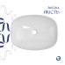 Раковина накладна Qtap Cardinal 500х380х140 мм, Marble, прямокутна, з донним клапаном QTCAR188MR49826