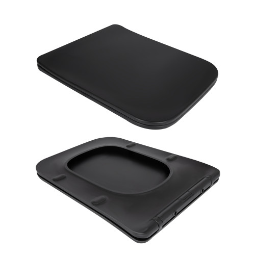 Унітаз підвісний Qtap Gemini Ultra Quiet 485×340×350 мм, Matt Black, з сидінням Slim Duroplast / Soft-close / Quick Release QTGEM28BLM50505