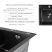 Акційний набір Lidz: мийка Handmade H4545 Black PVD Decor 2,5/0,5 мм + K01B Кошик для кухонного миття