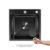 Акційний набір Lidz: мийка Handmade H4545 Black PVD Decor 2,5/0,5 мм + K01B Кошик для кухонного миття