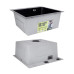Акційний набір Lidz: мийка інтегрована Decor Black PVD Honeycomb 2,5/0,5 мм + Змішувач Aria для кухні з гнучким виливом (k35) Black