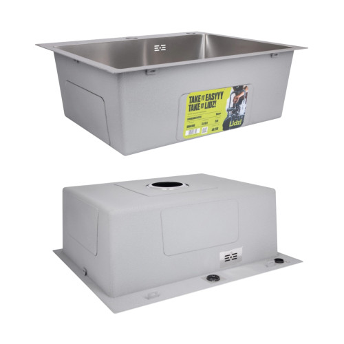 Акційний набір Lidz: мийка H6050H інтегрована Decor Honeycomb 2,5/0,5 мм LDH6050DEC48370 + Змішувач Aria для кухні з гнучким виливом (k35) Grey