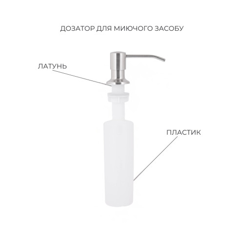 Акційний набір Lidz: мийка H6845 Brushed 3,0/1,0 мм + Змішувач Aria для кухні з гнучким виливом (k35) Grey