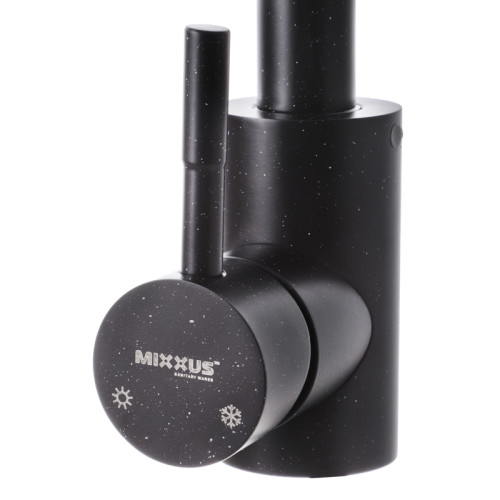Змішувач для кухні MIXXUS SUS-011 BLACK з нерж. сталі SUS304 (Колір чорний) (SS0003)