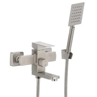 Змішувач для ванни MIXXUS KUB-009 EURO з нерж. сталі SUS304 (Колір нерж) (SS2850)