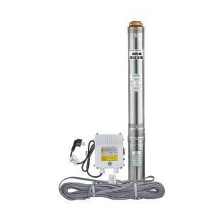 Насос скважинный центробежный Taifu 4STM 2/7+25M +пульт Н=49м, Q=3,3м3, P=250Вт, каб.25м, 1