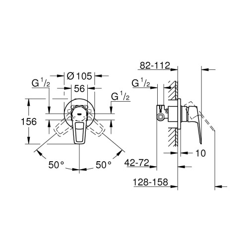 Набор для гигиенического душа Grohe BauLoop New (UA11104202)